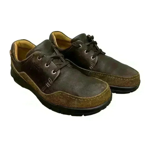 ECCO Men’s Brown Suede/Leather Receptor Comfort Walking Shoe Ero Size 43 US 10 - Picture 1 of 10